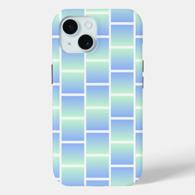 Gradient Blue Squares  Case-Mate iPhone Case (Back)