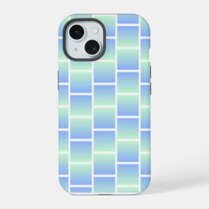Gradient Blue Squares iPhone 15 Case