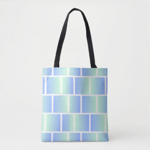 Gradient Blue Squares Tote Bag