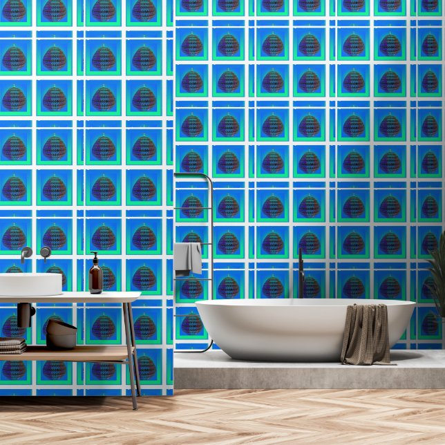 Gradient Blue Vessel Wallpaper (Bathroom)
