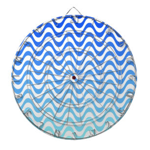 Gradient Blue Waves Dartboard