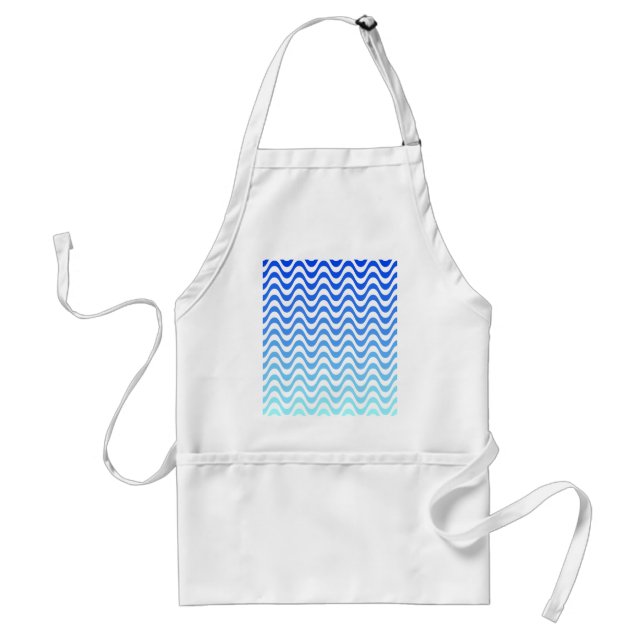 Gradient Blue Waves Standard Apron (Front)