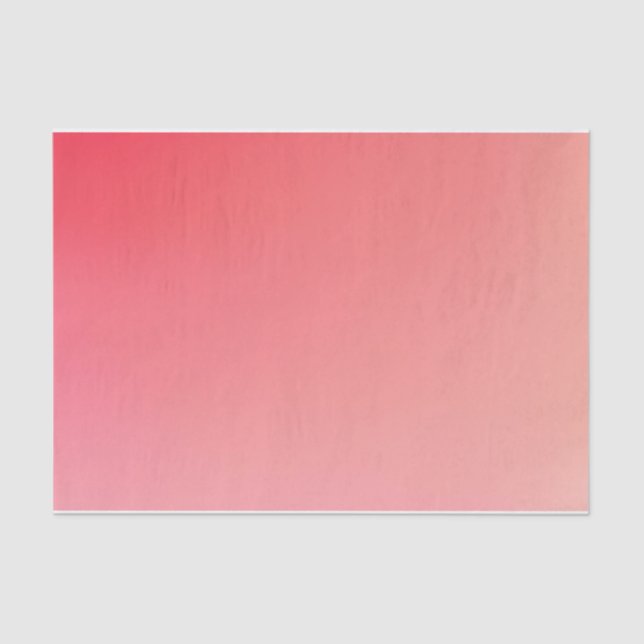 Gradient Blush Pink, Coral  Tissue Paper (Front)