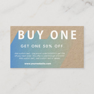 Gradient BOGO Discount Business Card