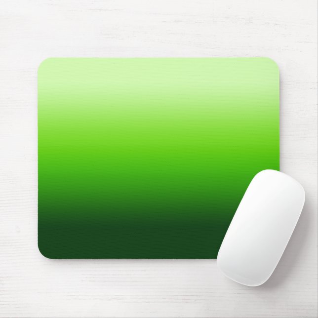 Gradient bright apple green ombre mouse mat (With Mouse)
