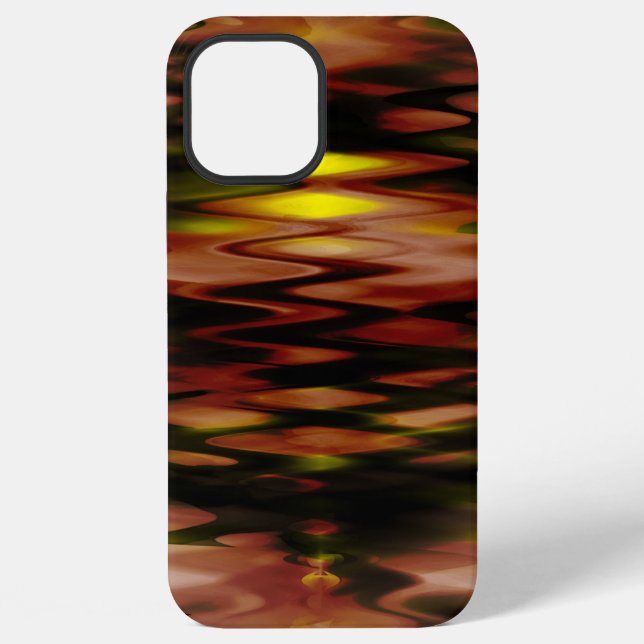 Gradient brown to yellow forming abstract zig-zag  iPhone case (Back)