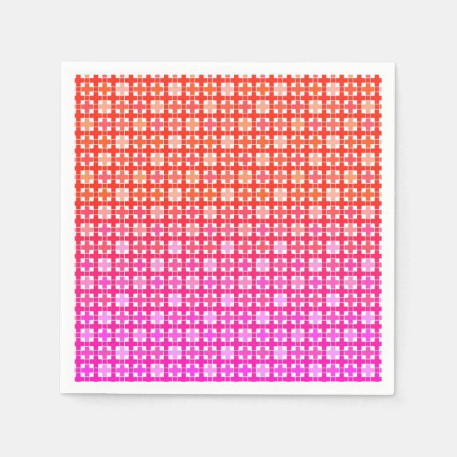 gradient , chequered gradient ,ombre  napkin (Front)