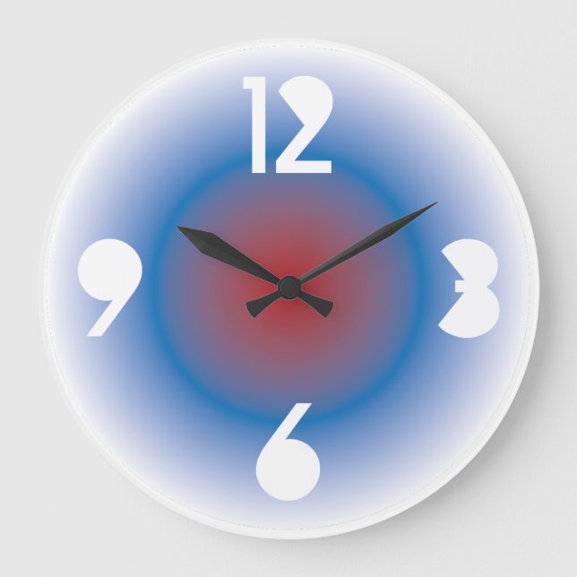 Gradient Colors by Masanser PIXELAT Large Clock (Front)
