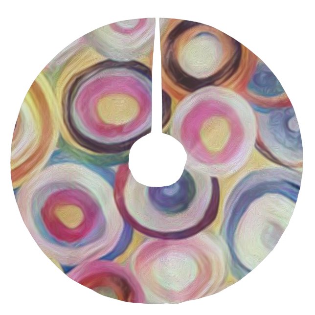 Gradient colour, rough texture background. brushed polyester tree skirt (Front)