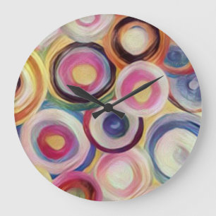 Gradient colour, rough texture background. large clock