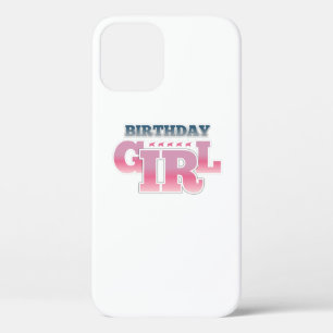 Gradient colourful pink birthday girl iPhone 12 case