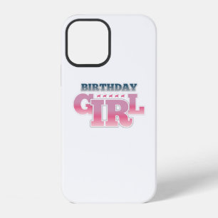 Gradient colourful pink birthday girl iPhone 12 case