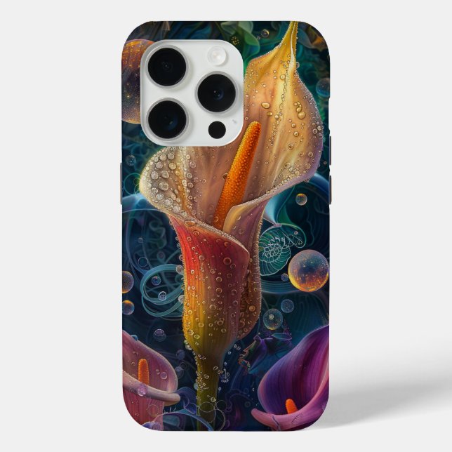 Gradient Colours of Calla Flowers Case-Mate iPhone Case (Back)