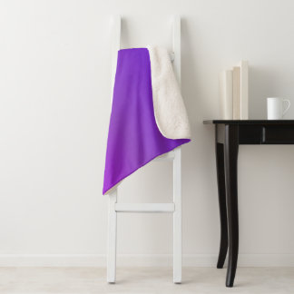 Gradient Colours Purple Sherpa Blanket