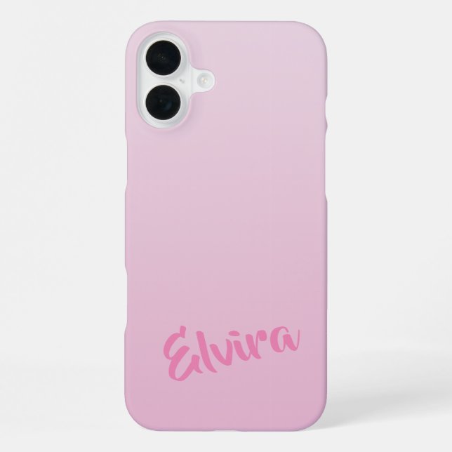 Gradient Coral Pink with Custom Name iPhone Case (Back)