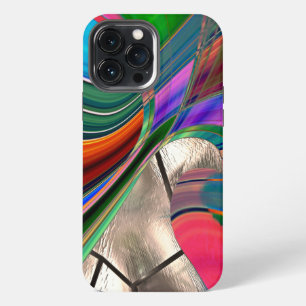 Gradient curved stripes and metallic sheen, over… iPhone 13 pro max case