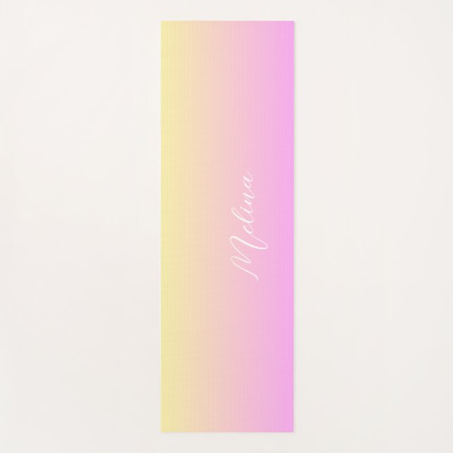 Gradient customises name yoga mat (Front)