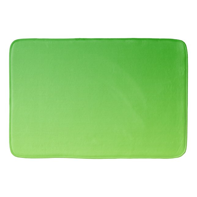 Gradient Dark Green to Light Green Bath Mat (Front)