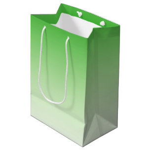 Gradient Dark Green to Light Green gift bag