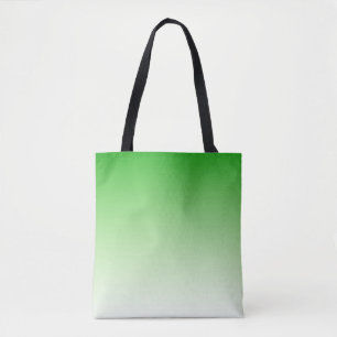 Gradient Dark Green to Light Green tote bag