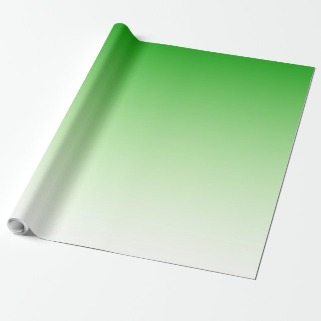 Gradient Dark Green to Light Green wrapping paper (Unrolled)
