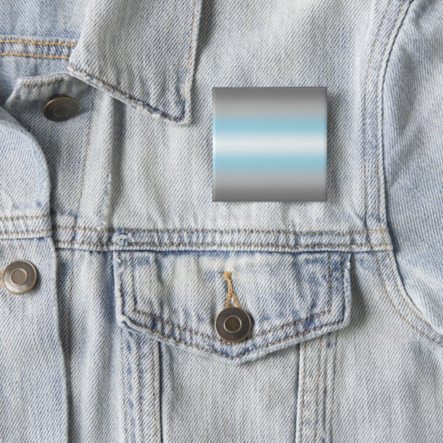 Gradient Demiboy Pride Flag – Demiboy Flag 15 Cm Square Badge (In Situ)