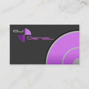Gradient Effect purple DJ Business Card