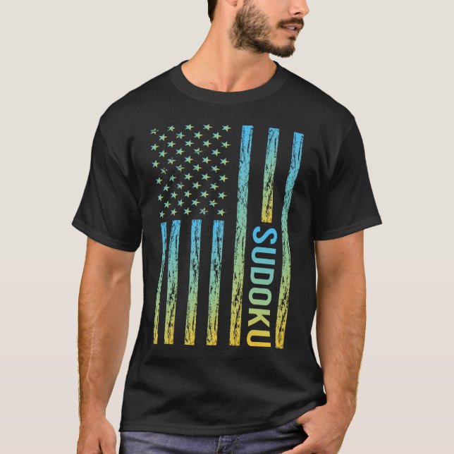 Gradient Flag 01 Sudoku T-Shirt (Front)