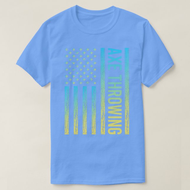 Gradient Flag 02 Axe Thrower Throwing Axes T-Shirt (Design Front)