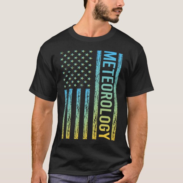 Gradient Flag 02 Meteorology Meteorologist T-Shirt (Front)