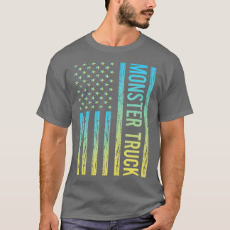 Gradient Flag 02 Monster Truck Trucks T-Shirt