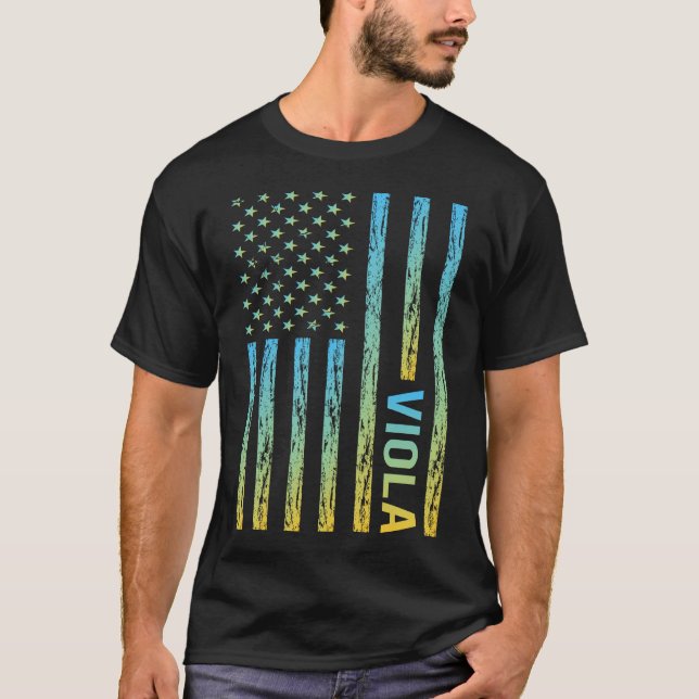 Gradient Flag 02 Viola Violist T-Shirt (Front)