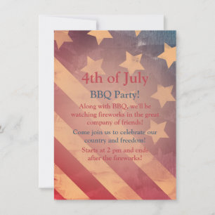 Gradient Flag 4th of July Party Invitation