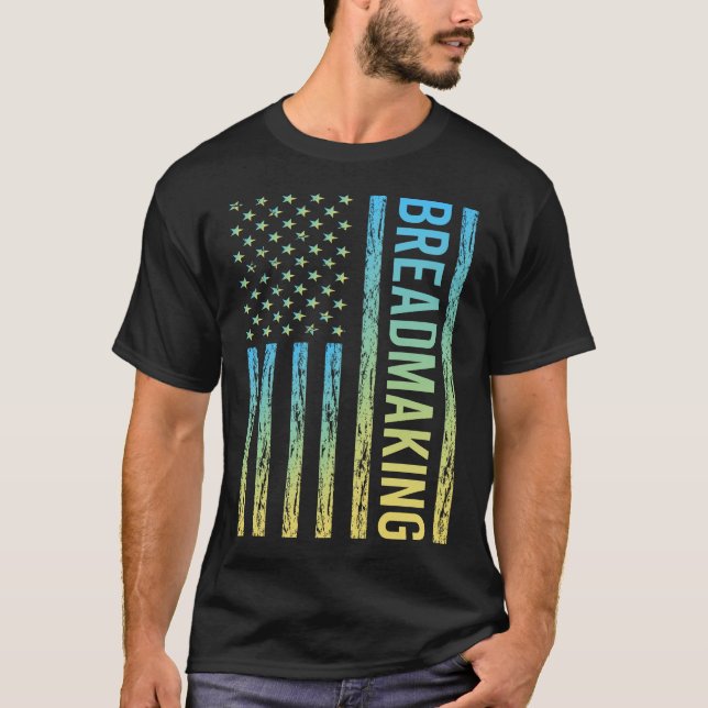 Gradient Flag Breadmaking Bread Making T-Shirt (Front)