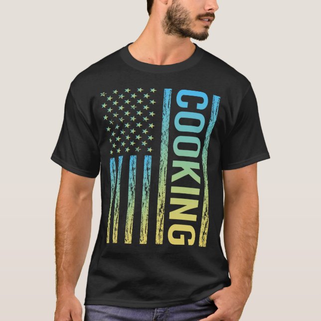 Gradient Flag Cooking T-Shirt (Front)