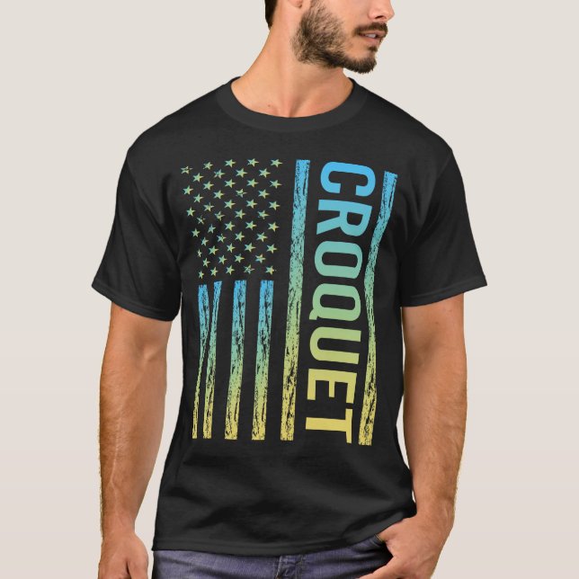 Gradient Flag Croquet T-Shirt (Front)