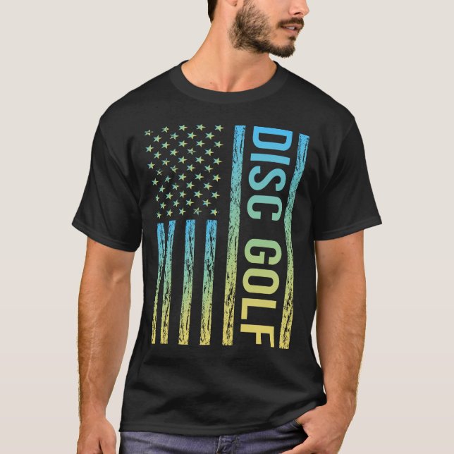 Gradient Flag Disc Golf T-Shirt (Front)