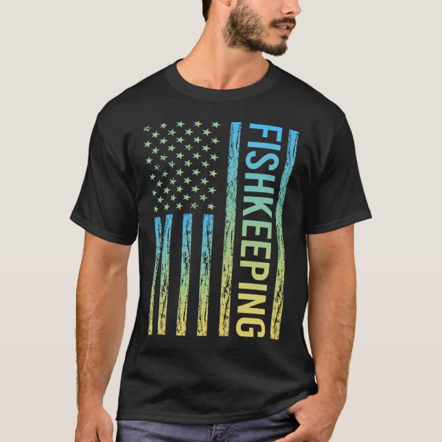 Gradient Flag Fishkeeping Fishkeeper Fish Keeping T-Shirt (Front)