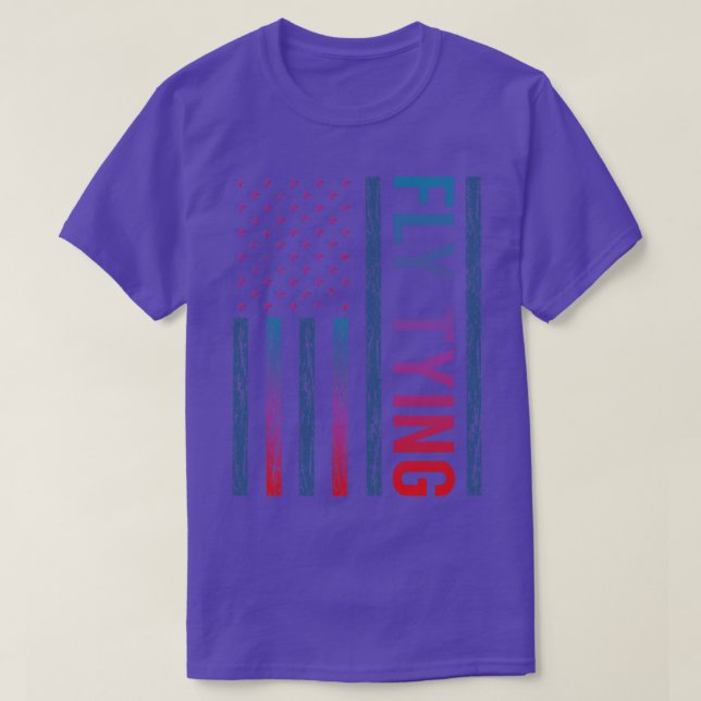 Gradient Flag Fly Tying T-Shirt (Design Front)