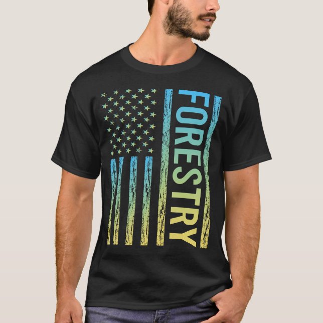 Gradient Flag Forestry T-Shirt (Front)