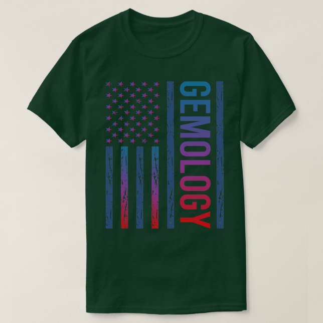 Gradient Flag Gemmology Gemmologist T-Shirt (Design Front)