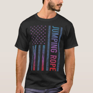 Gradient Flag Jumping Rope Jump Skipping Rope T-Shirt