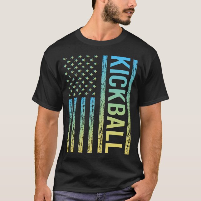 Gradient Flag Kickball T-Shirt (Front)