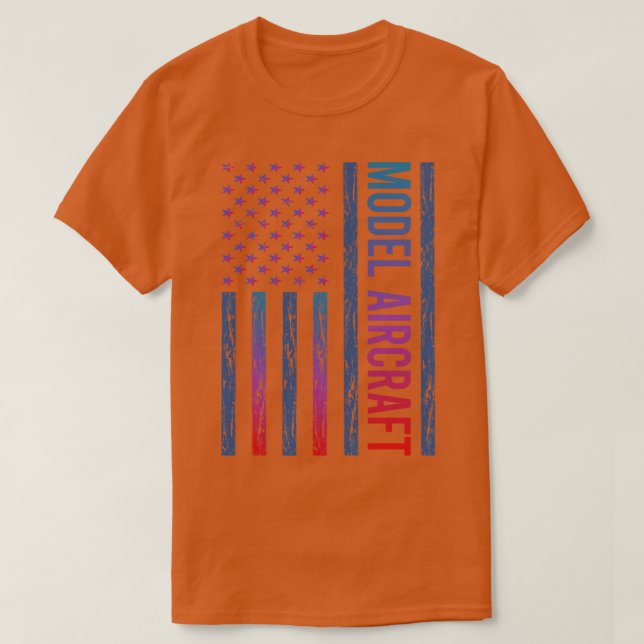Gradient Flag Model Aircraft T-Shirt (Design Front)