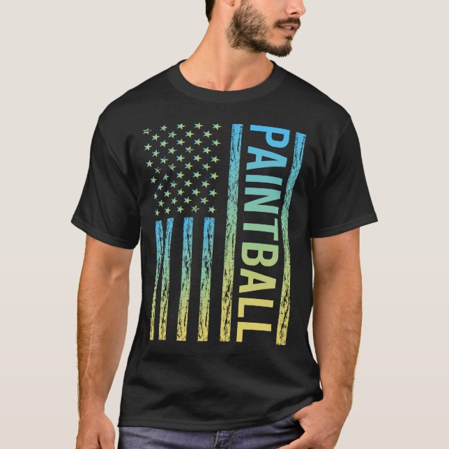 Gradient Flag Paintball T-Shirt (Front)