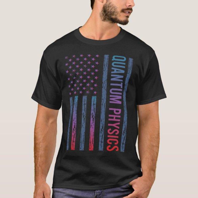 Gradient Flag Quantum Physics T-Shirt (Front)