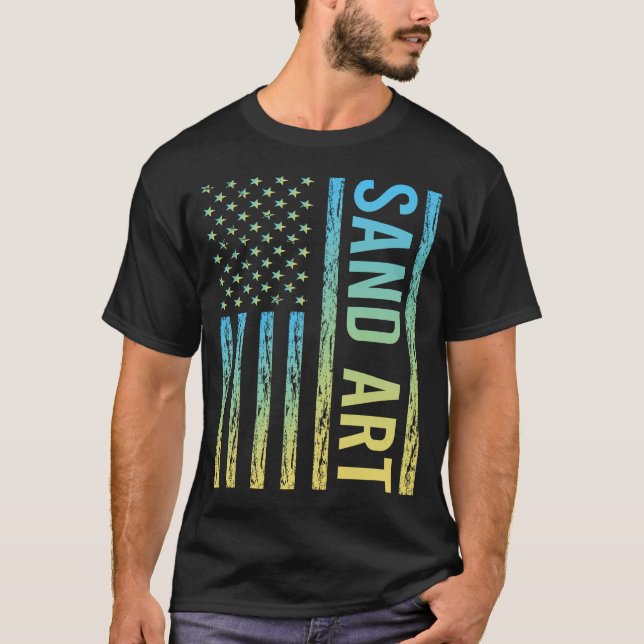 Gradient Flag Sand Art T-Shirt (Front)