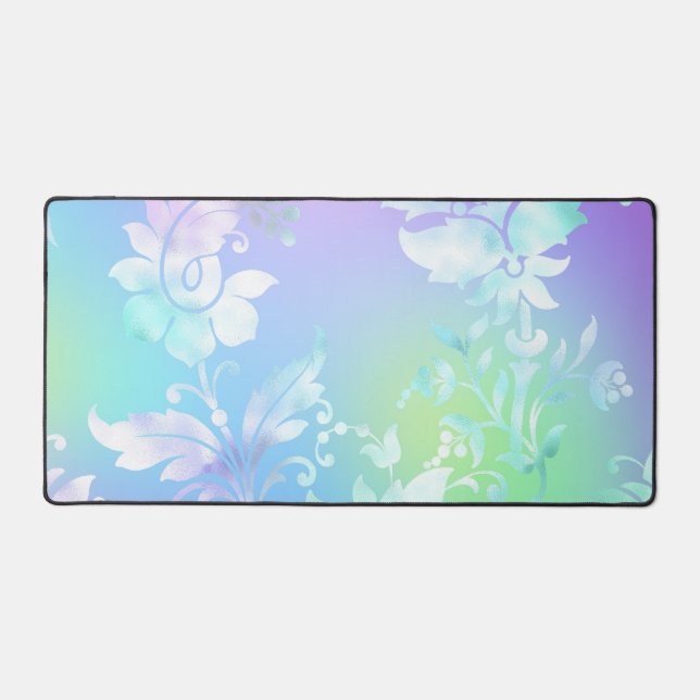 Gradient Flowers Desk Mat (Front)
