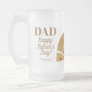 Gradient Football Sports Photo Fathers Day Frosted Glass Beer Mug