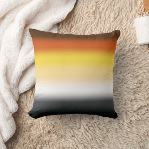Gradient Gay Bear Pride Flag - Colourful Bear Flag Cushion